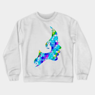 Women face stained glass Crewneck Sweatshirt